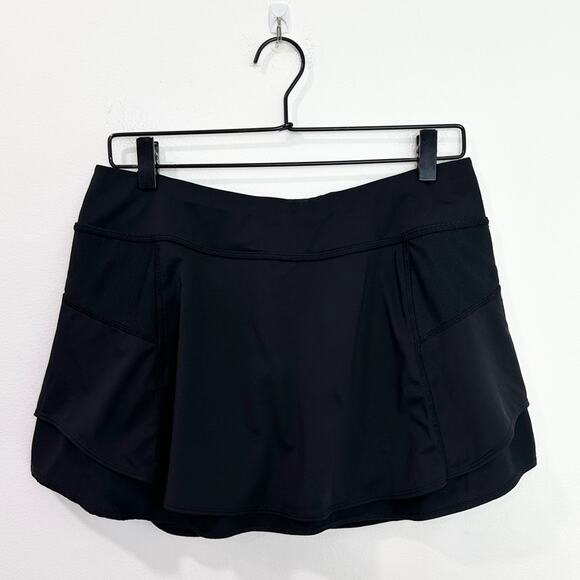Athleta Bustle Skort Black Skirt Active Style 489449 Athletic Pickleball medium - Picture 1 of 6